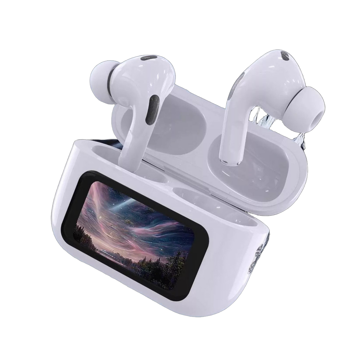 A9 Touch Screen ANC Wireless Earbuds - transparent product image