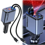 4-in-1 120W Retractable Car Charger with Star Light | Ninevolt