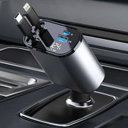 4-in-1 120W Retractable Car Charger with Star Light | Ninevolt