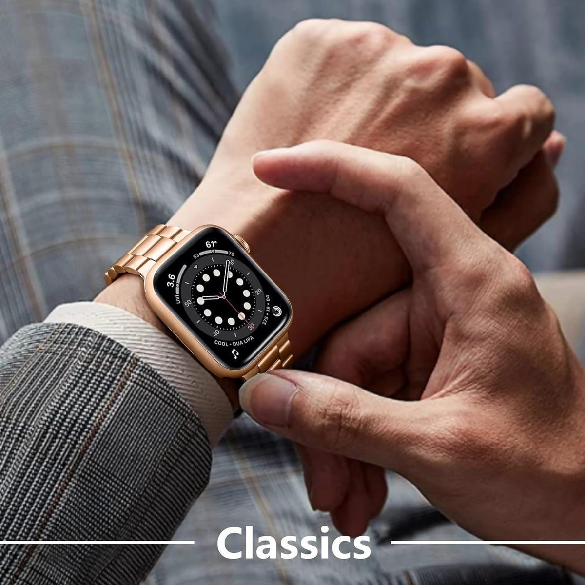 Series X Smartwatch with Metal Chain and 2 Extra Bands | Ninevolt